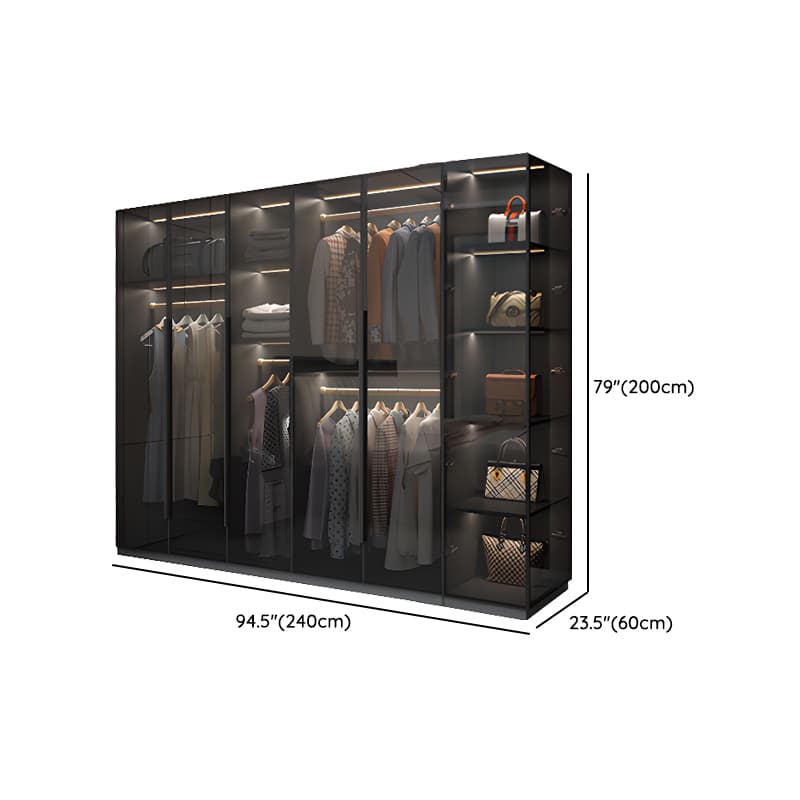 Midnight Black Unattached Lumber Armoire Cabinet with Soft Close Door, Interior Shelves, Clothing Rod and Soft Close Drawer - image 16