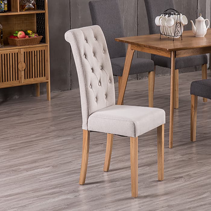 Framed Stable Parsons Side Chair with 4 Legs and Foot Pads in an Old School Style, Tufted Back Included/Not Included - image 8