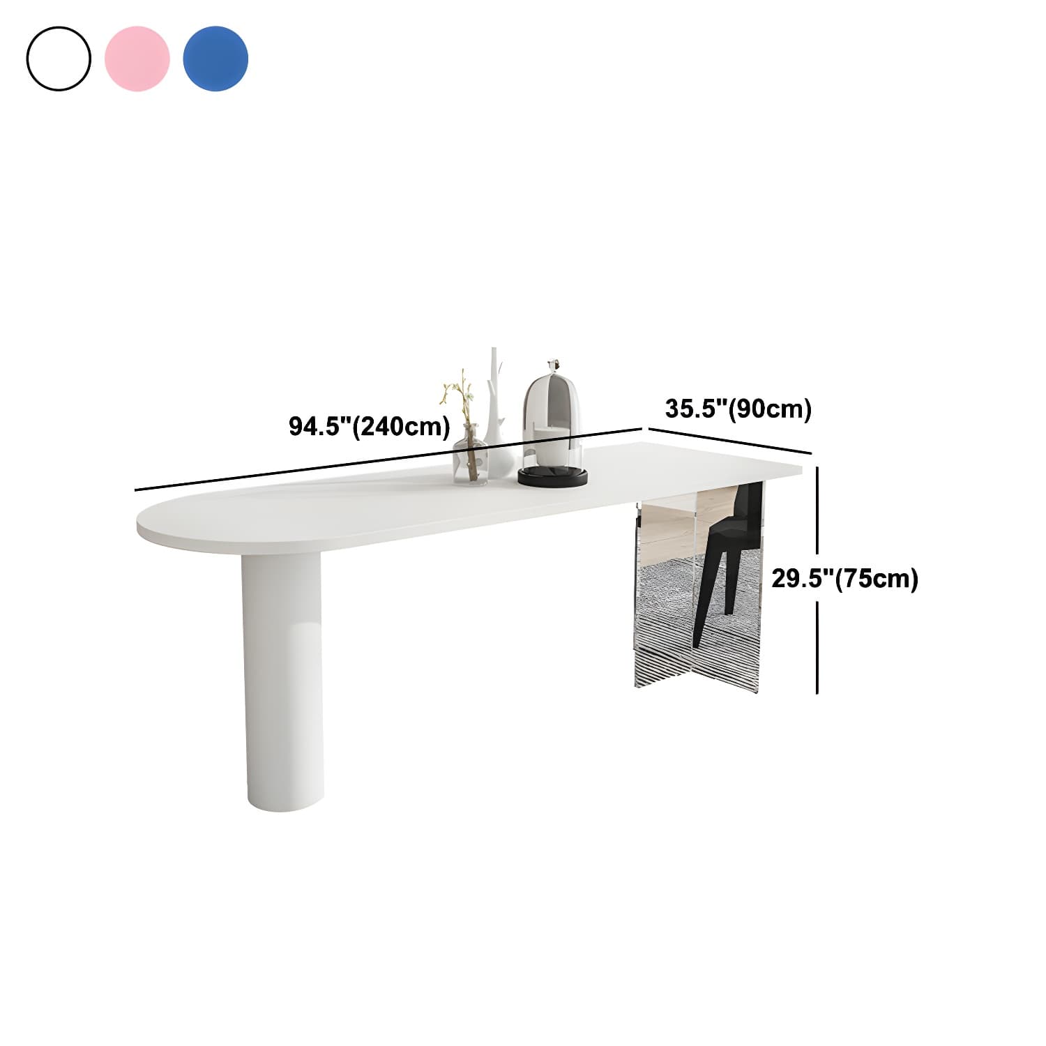 Pine Solid Wood Dining Table Contemporary Dining Table with Double Pedestal - image 17