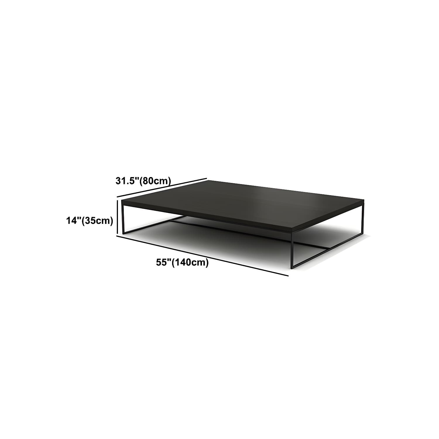 North European Wood Coffee Table Rectangle Frame Cocktail Table - image 17