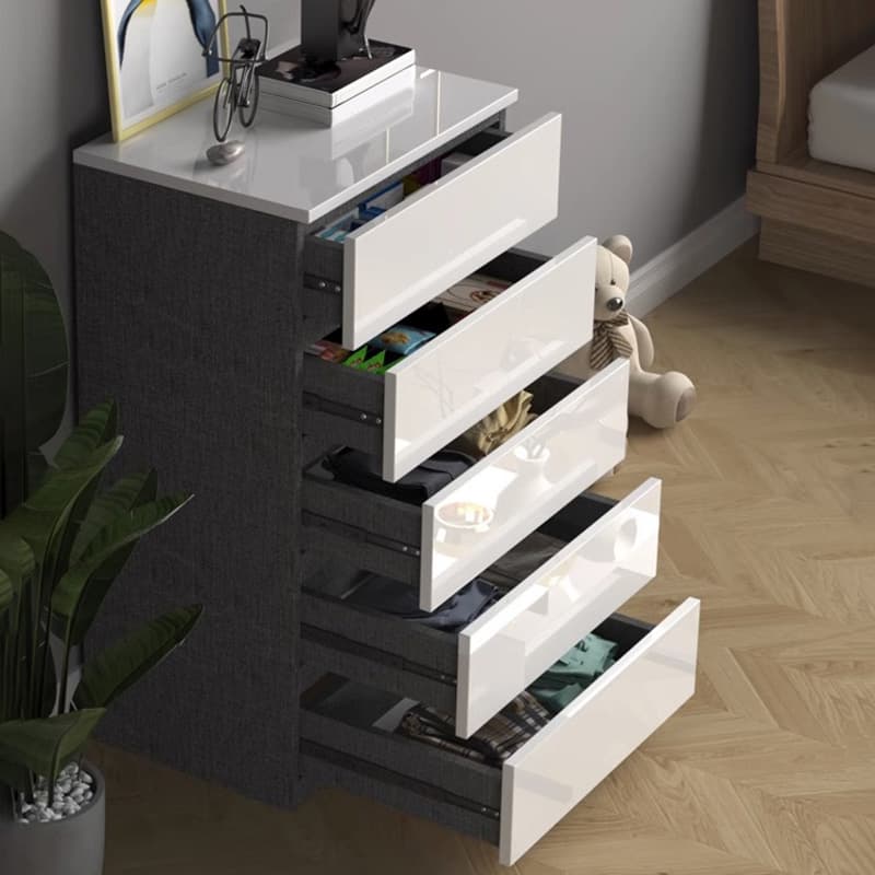 Contemporary Vertical/Horizontal Bleached Wood Semainier/Double Dresser/Bachelor Chest Pale Wood Finish 6 Drawers/5 Drawers/4 Drawers for Master Bedroom - image 11