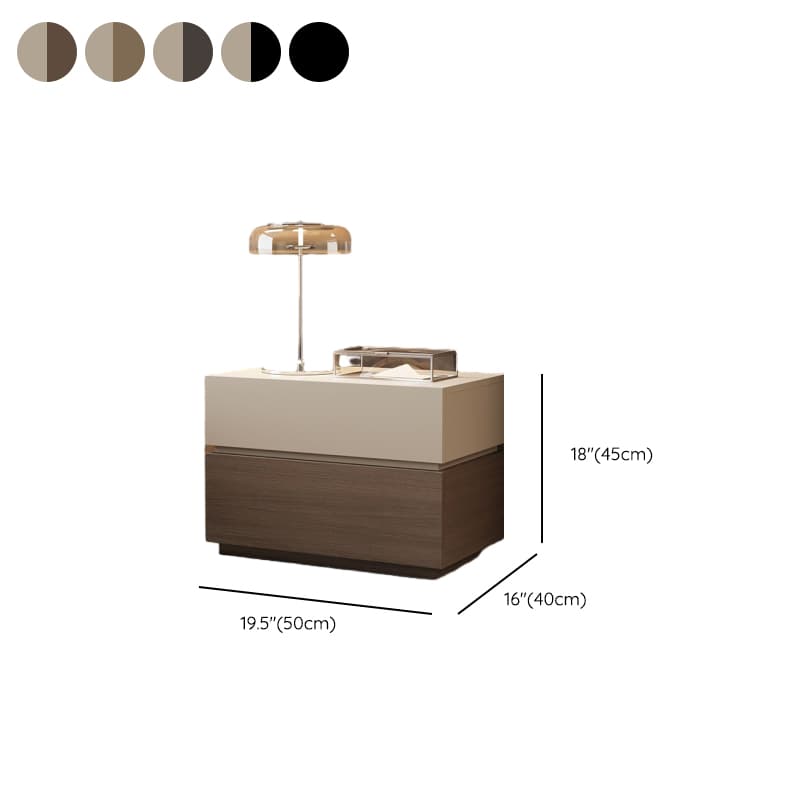 Organic Modern 2 Tiers Nightstand With Drawer Organization in Real Wood - image 11