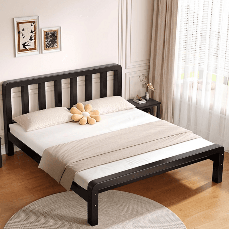 Minimalist Solid Color Tatami Bed/Platform Bed with Alloy Frame and Leg - image 3