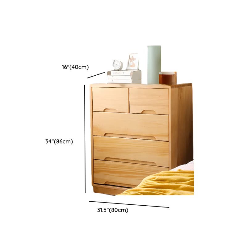 Modern Natural Wood Vertical Lingerie Chest with 6 Drawers/7 Drawers/5 Drawers - image 22