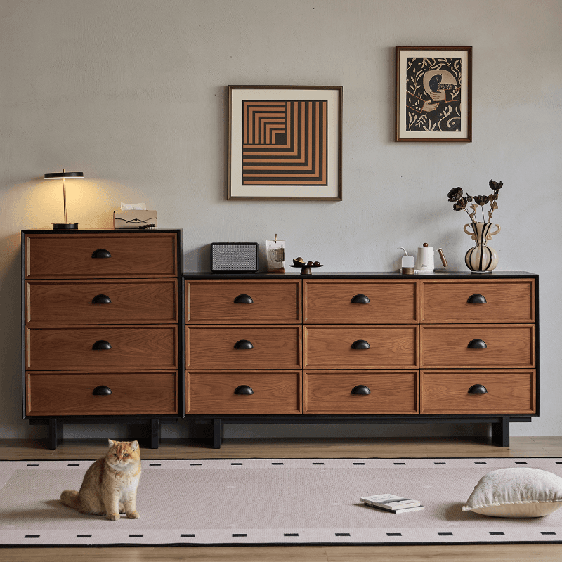 Cocoa Simplistic Reclaimed Wood Double Dresser/Lingerie Chest/Bachelor Chest with 6/8/9 Drawers, Horizontal/Vertical - image 3