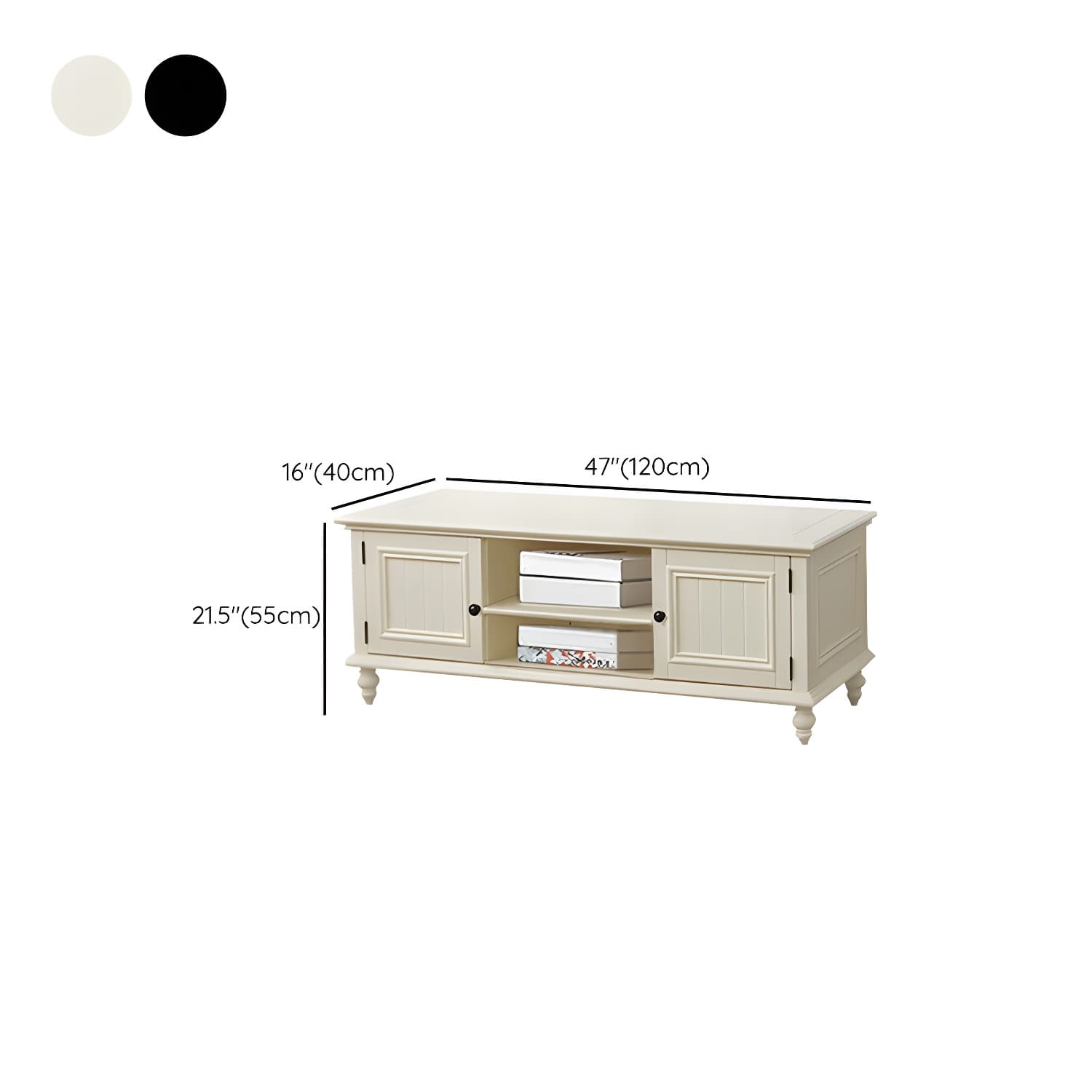 Modern Wood TV Stand with Open Storage & Cabinet Included - Standard Height - 3 Cabinets - With Legs - image 12
