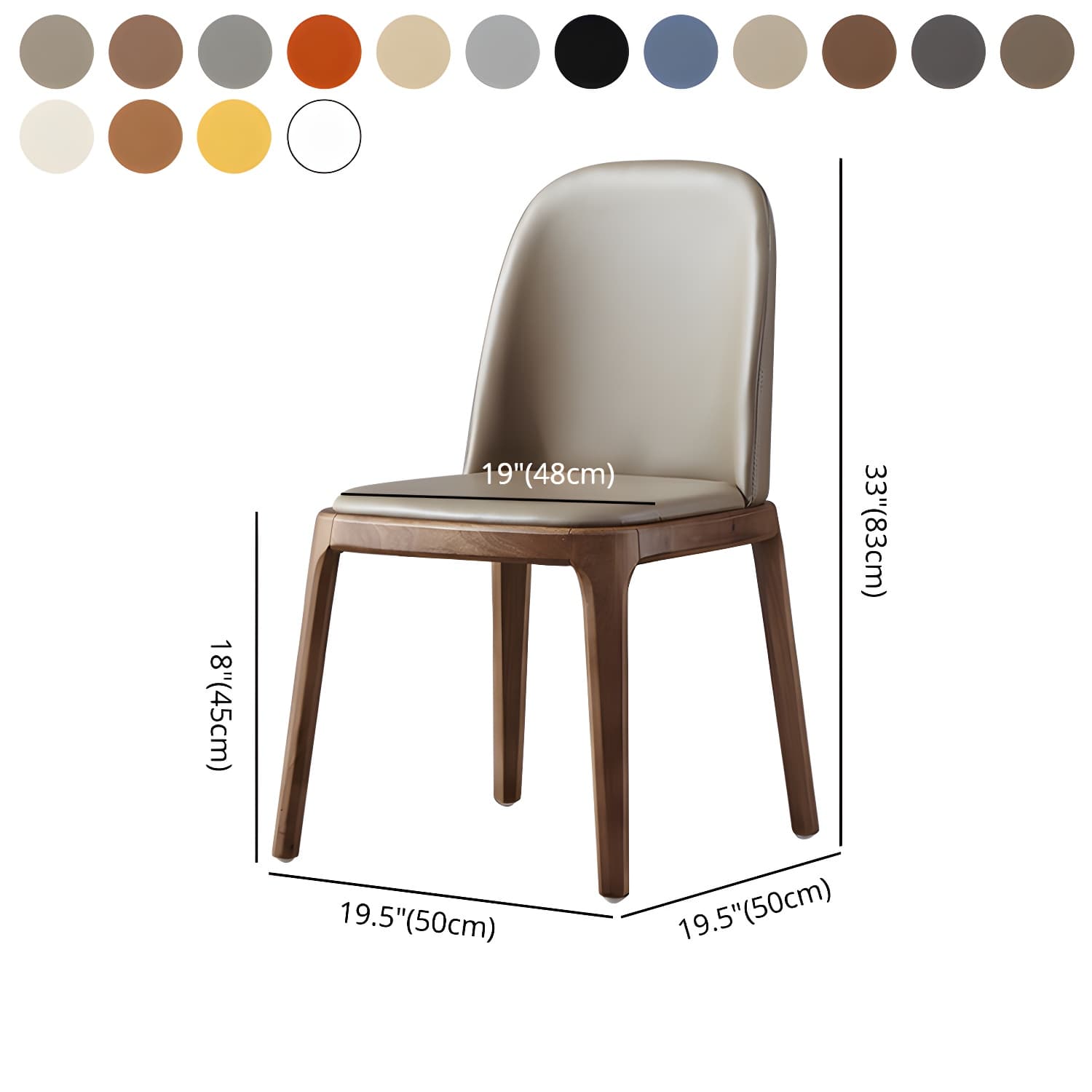 Industrial Home Leather Side Chair Matte Finish Parsons Dining Chair (Set of 2) - image 29