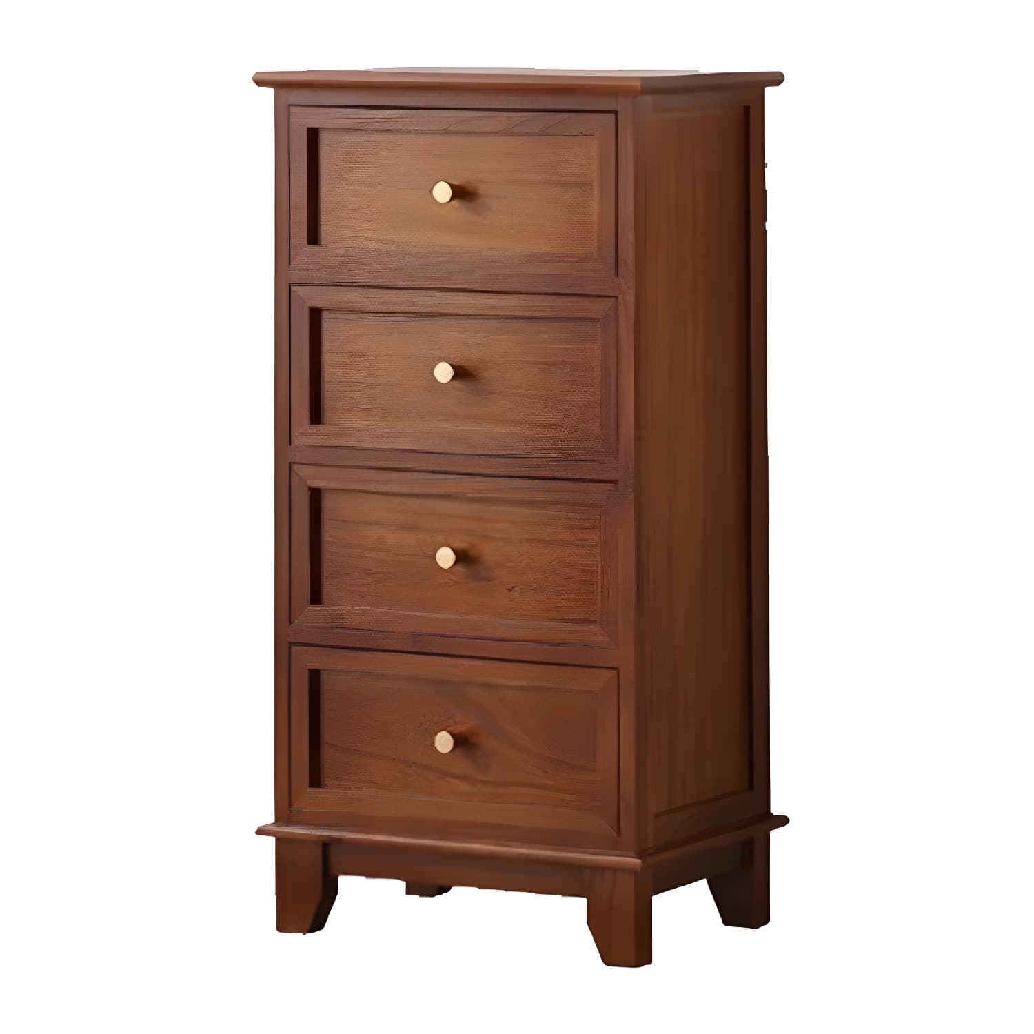 Scandinavian Wood Accent Chest with Drawers - Small Sized Rectangle Cabinet for Storage - image 5