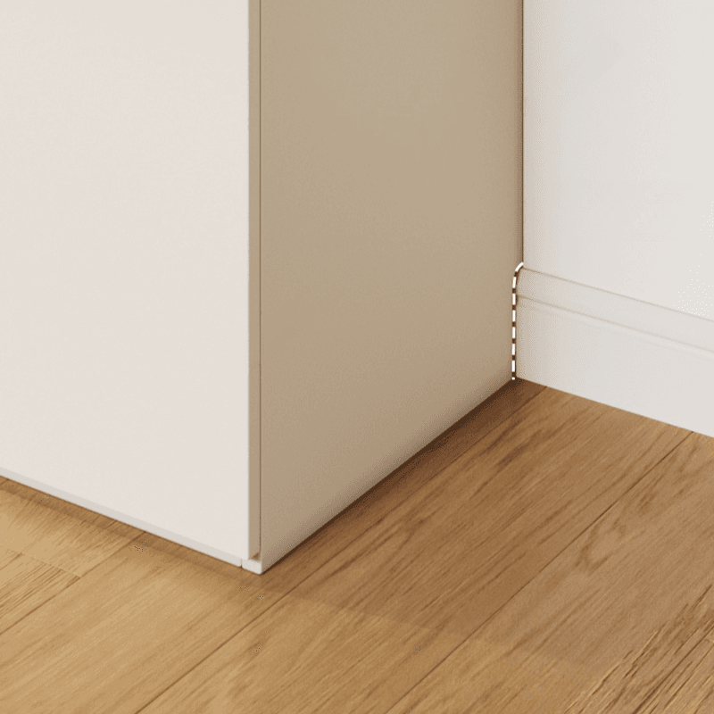 Beige Manufactured Wood Independent Wardrobe Closet with Soft Close Drawer, Soft Close Door, Interior Shelves, and Articulated Mechanism - image 5