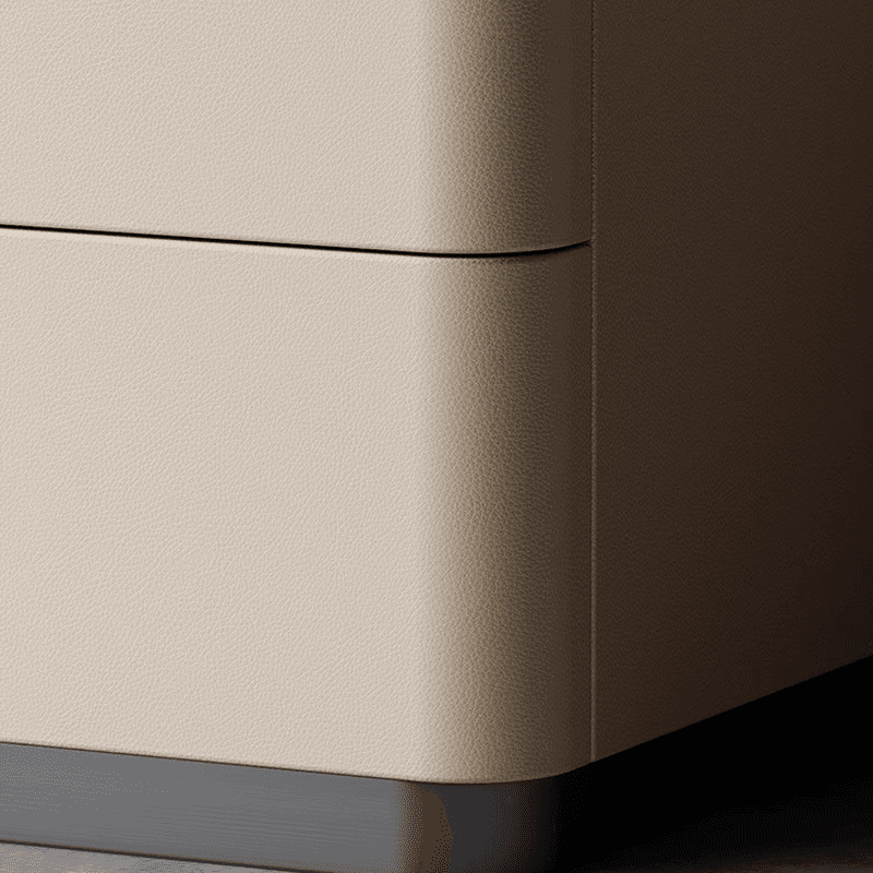 Modish Drawer Storage Bedside Table with 2 Drawers and Sintered Stone Countertop - image 16