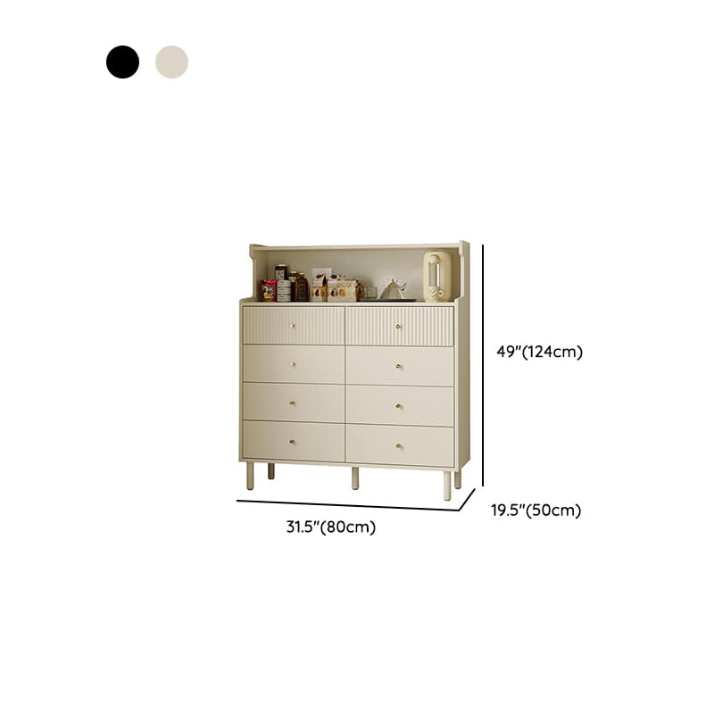 Casual Composite Wood Bachelor Chest/Console Dresser with Shelves, 4 Drawers/8 Drawers, Vertical/Horizontal Orientation - image 11