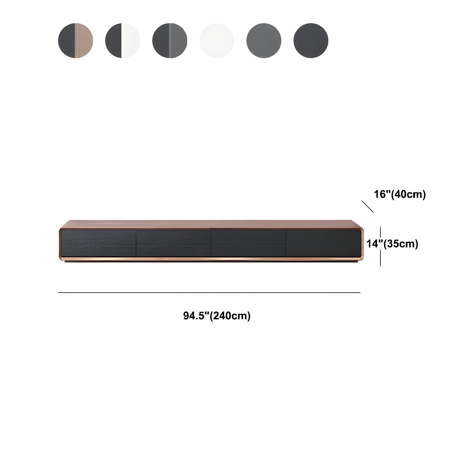 Contemporary 15.75-inch D TV Console Wooden TV Stand for TVs with Drawers - image 21