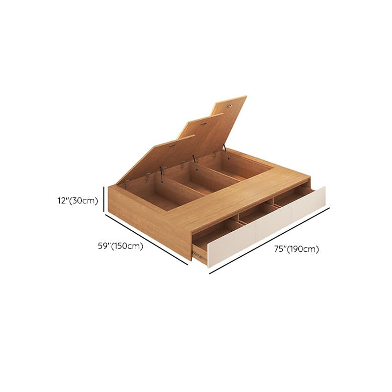 Natural Color Solid Color Storage Included with 3 Storage Boxes Reclaimed Wood Storage Drawer for Bedroom - image 13