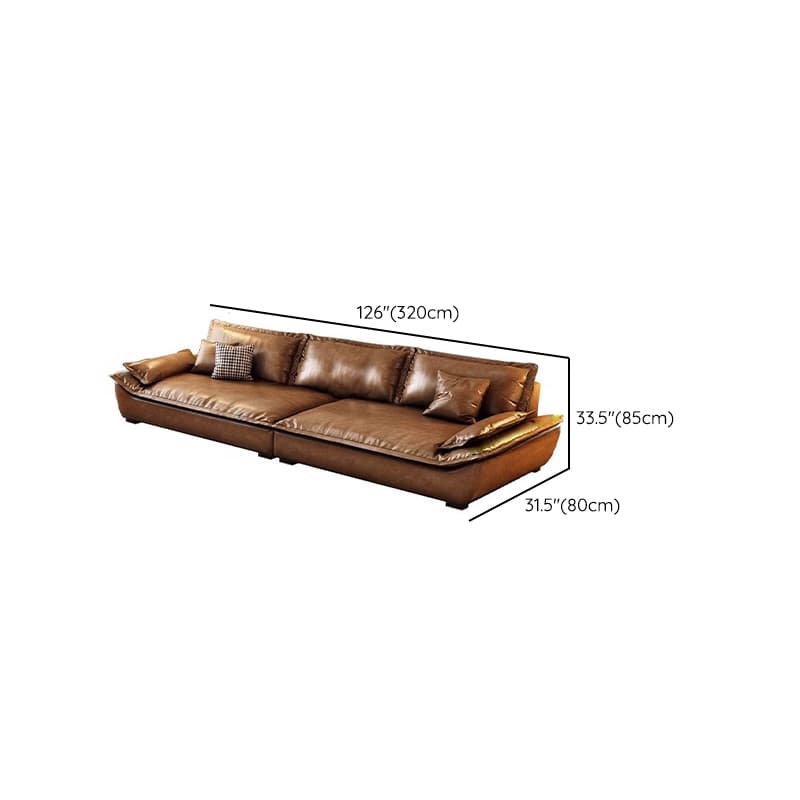 Simplistic Solid Color Tear Resistant Light Brown Standard Sofa for 4/for 3/for 2 - image 14