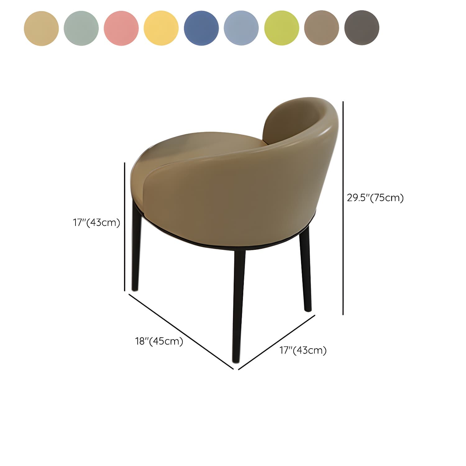 5 Piece Round Shape Contemporary Dining Room Chair and Table Set - image 14