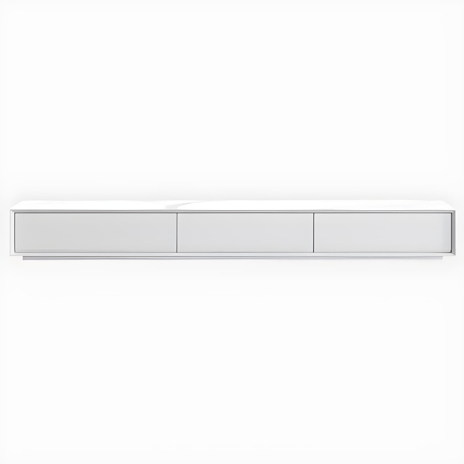 White Wood TV Stand Modernism TV Stand With Drawers for living Room - image 7