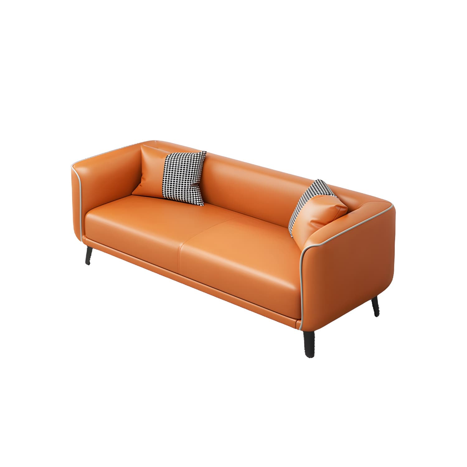Modern Square Arm Standard Sofa Metal Legs Settee for Living Room - image 15