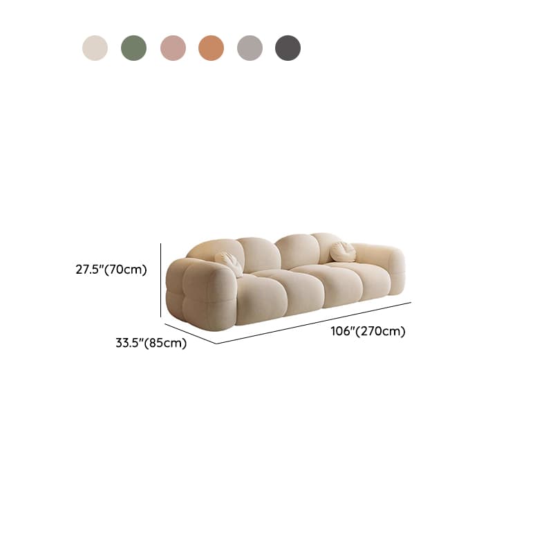 Versatile Grey/Blush/Amber Flannel Standard Sofa/Loveseat with Arm and Concealed Support - image 18