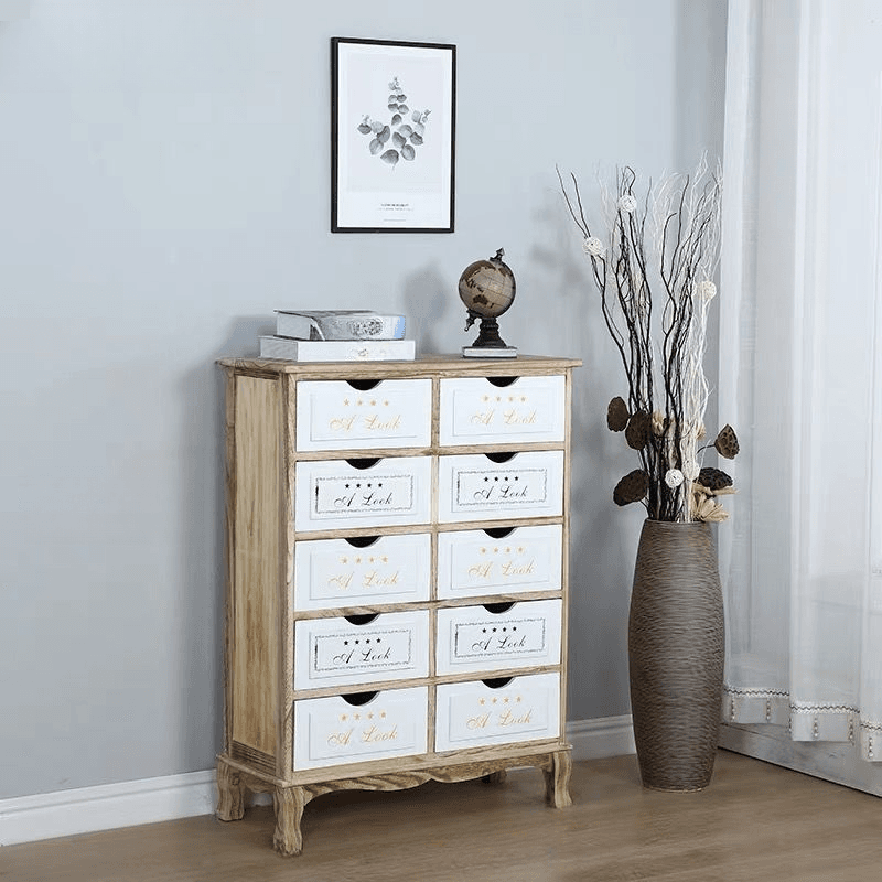 French Wood Vertical Console Dresser with 9 Drawers/7 Drawers/10 Drawers - image 7