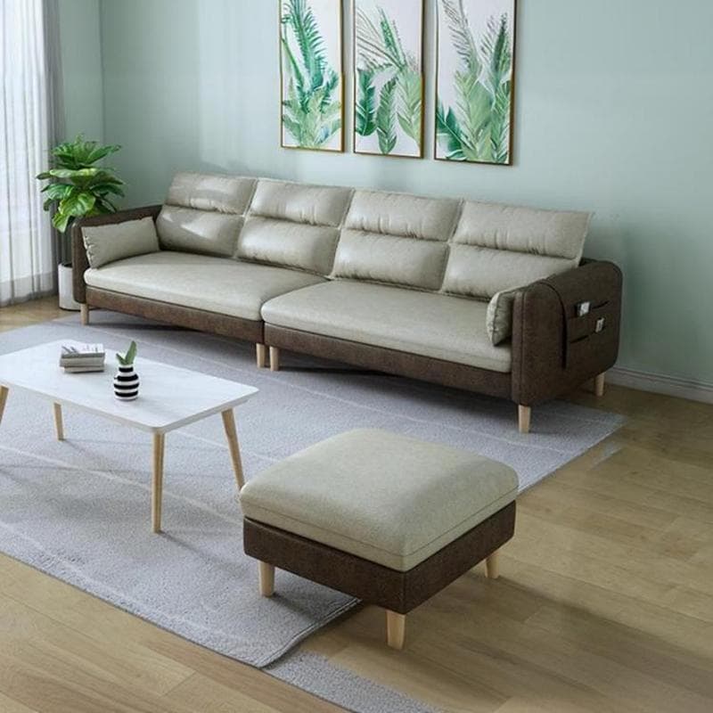 Modern Square Arm Storage Sofas with Loose Back and Ottoman for Living Room - image 22