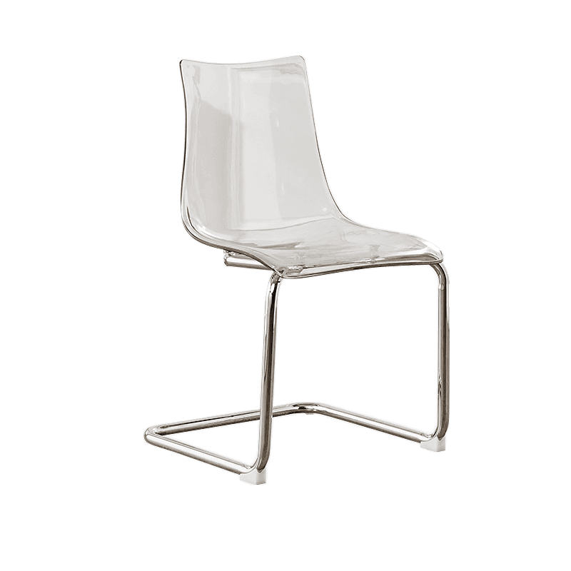 Art Deco Home Side Chair with Solid Back Panel, Metallic Metal Legs - image 7