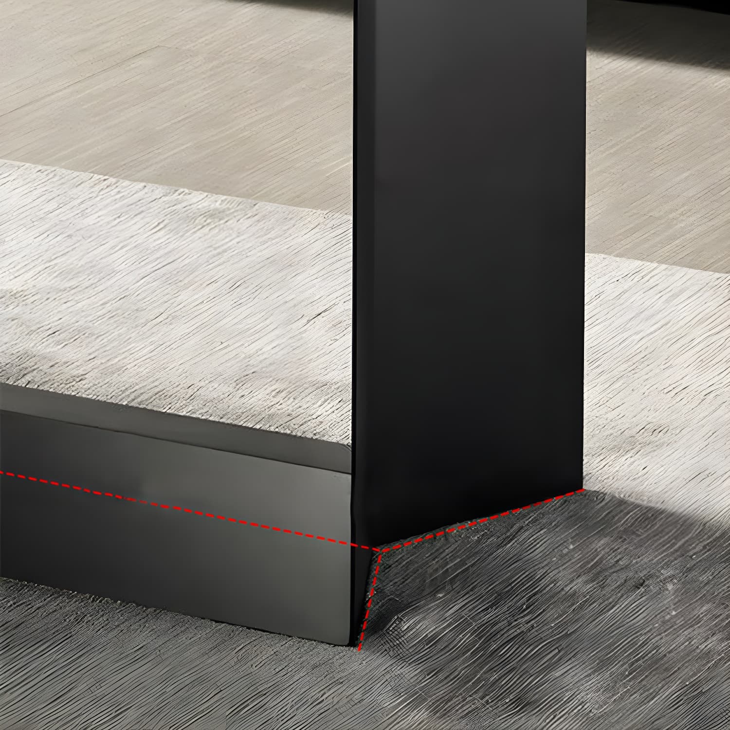 Rectangle Stone and Metal Dining table Modern Trestle Base Dining Table - image 7