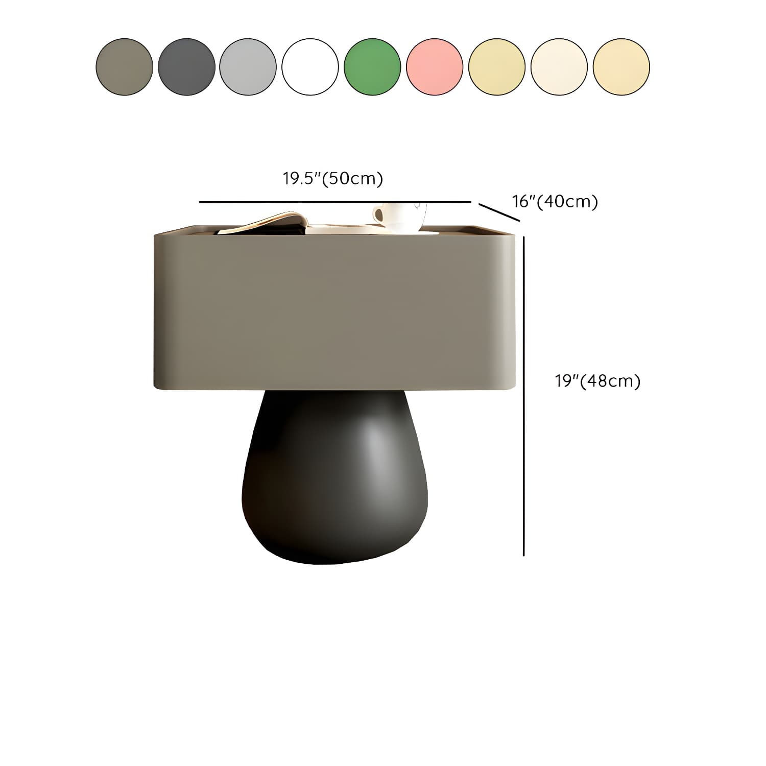 Modern Light Wood Drawer Nightstand with Faux Leather Countertop - image 21