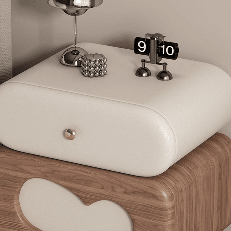 Organic Modern 2 Tiers Swivel Nightstand With Drawer Organization in Natural Wood - image 14