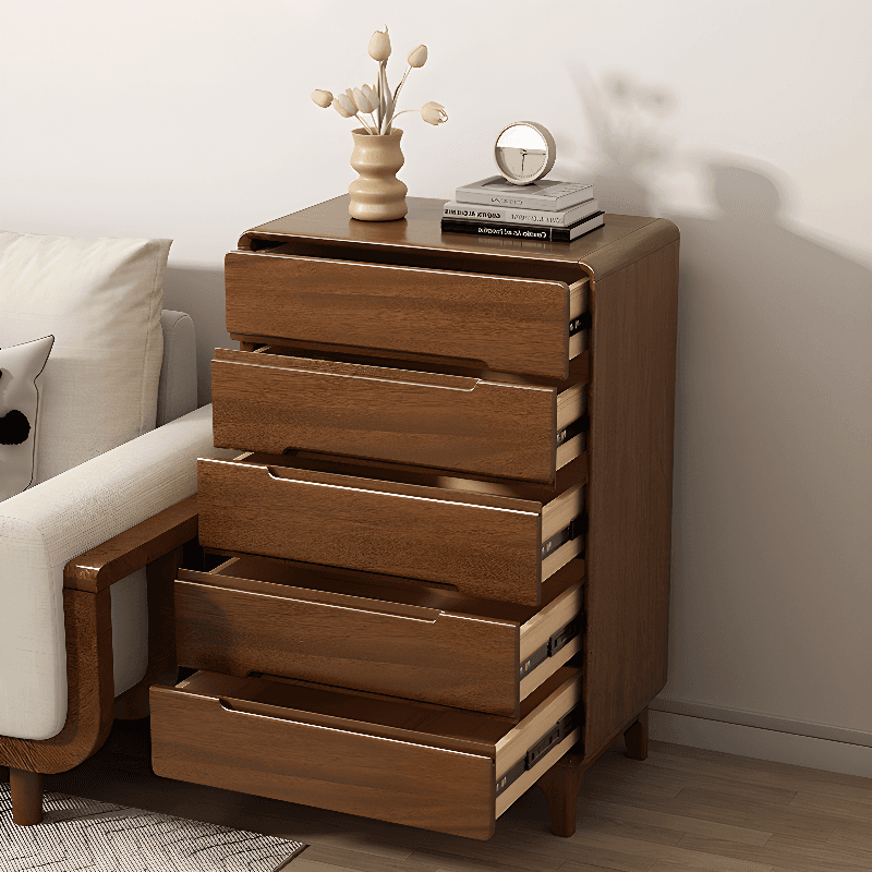 Trendy Walnut Wood Lingerie Chest/Double Dresser with 5/4/6 Drawers Vertical/Horizontal - image 8