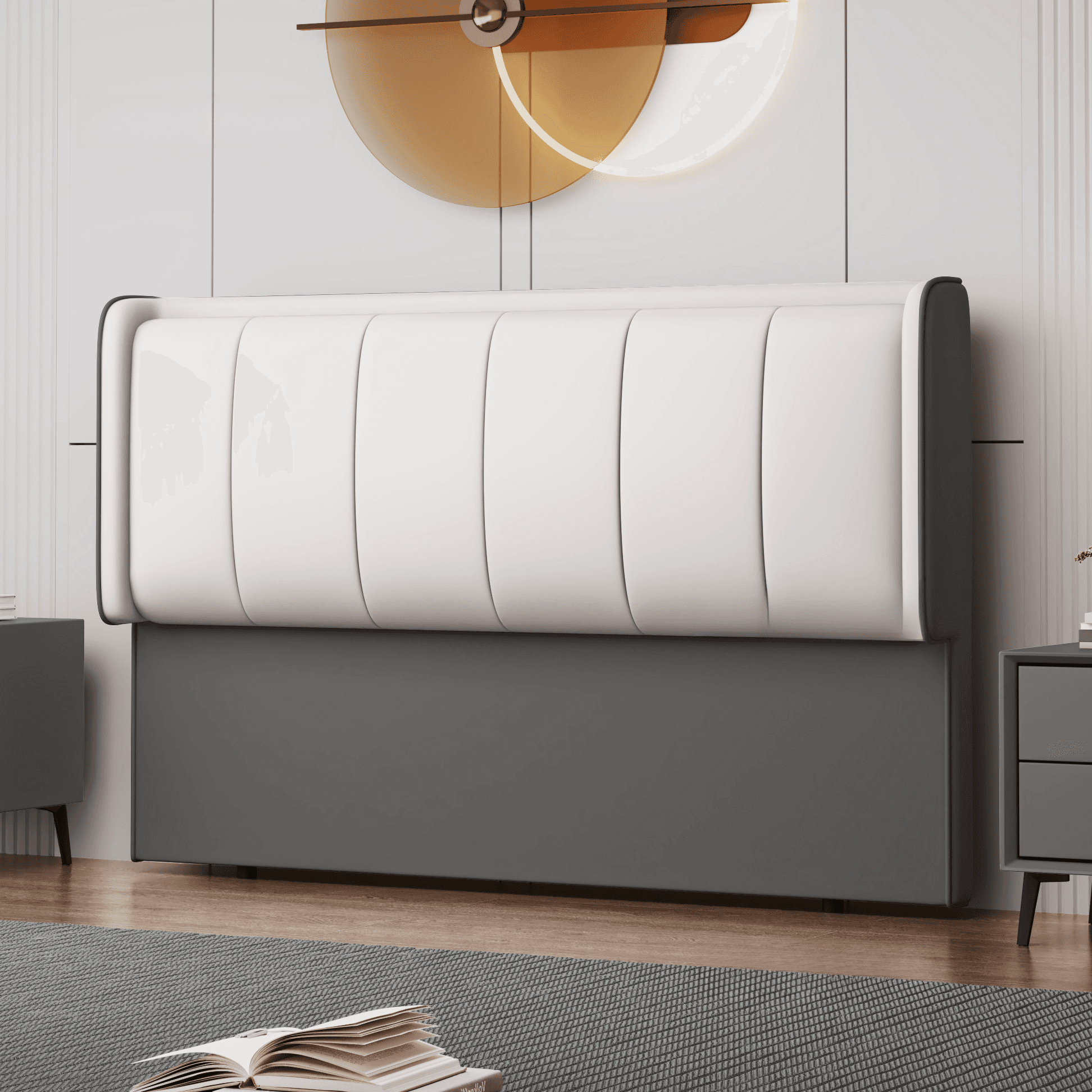 Casual Free-standing Standard Full XL(54"W x 80"L)/Full(54"W x 75"L) Panel No Distressing With Legs in Pine Wood and Sponge - image 3