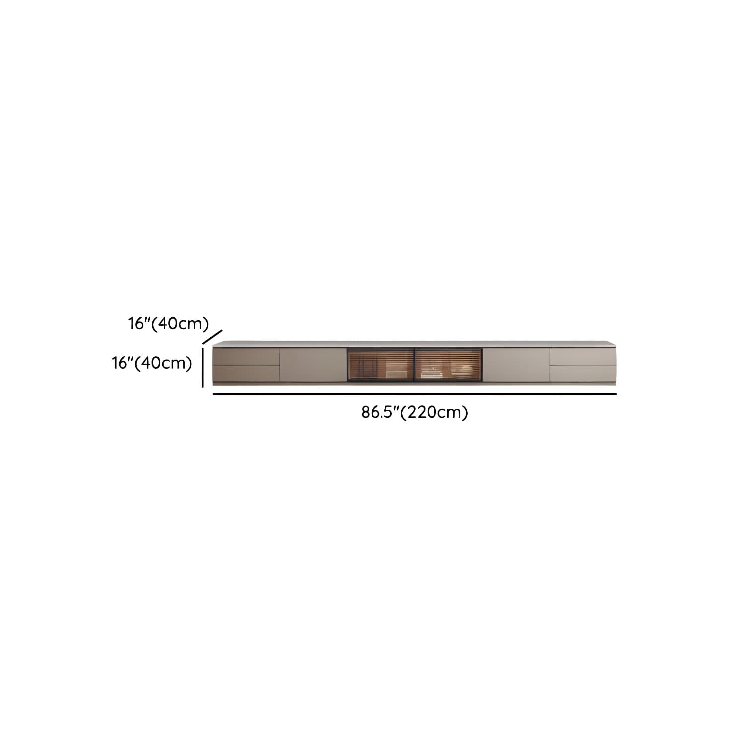 Champagne Stone TV Stand with Drawers and Cabinet for Modern Style and Cable Management - image 11