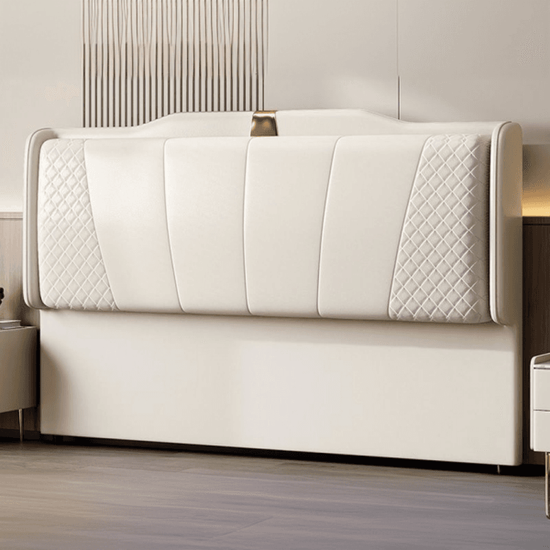 Art Deco Camelback Lumber Panel With Legs & Sponge Cushion for Twin(38"W x 75"L)/King(76"W x 80"L)/Queen(60"W x 80"L) Bed, Standard（36-55“）