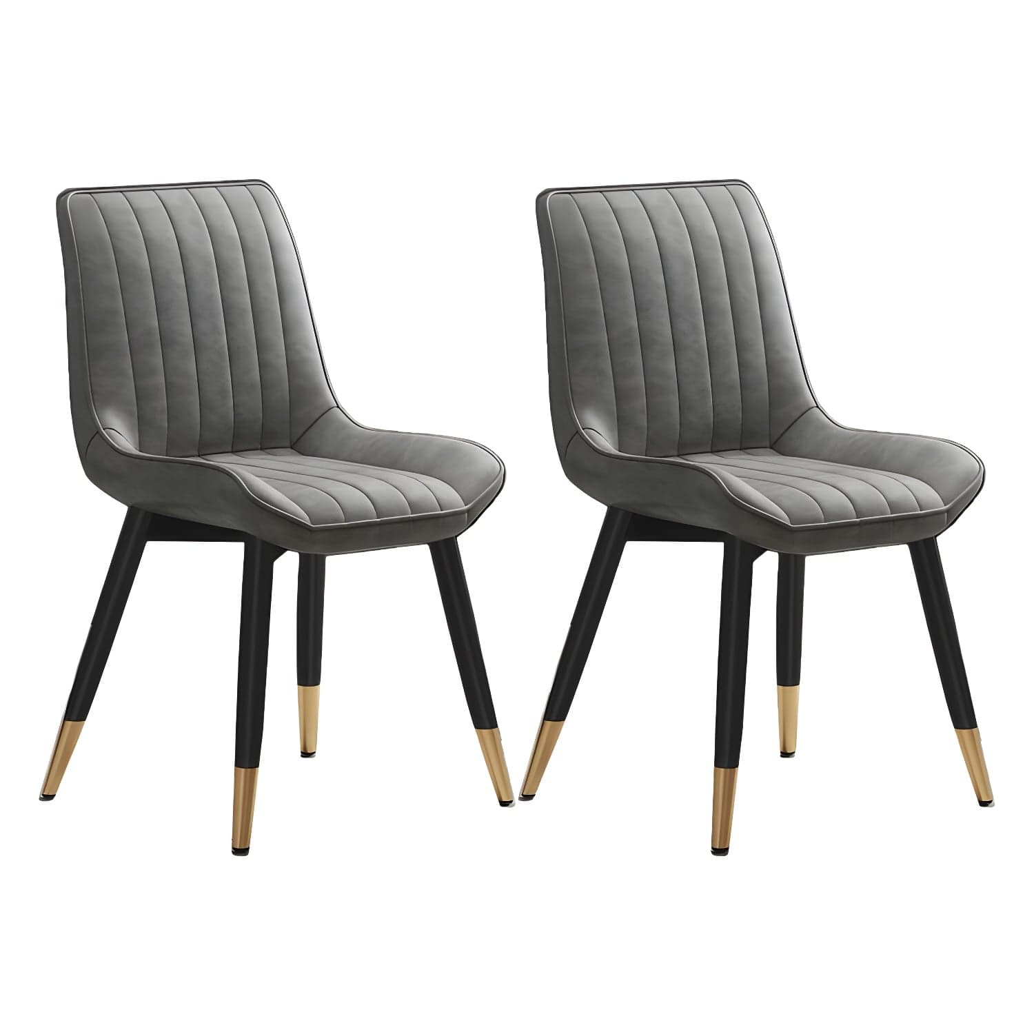 Glam Faux Leather Dining Chair Parsons Chair in Matte Finish for Home - image 4