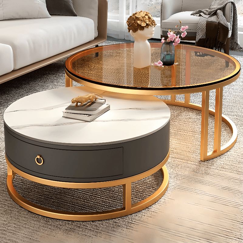 Nested Orbicular Framework Accent Table for Foyer Use - image 4