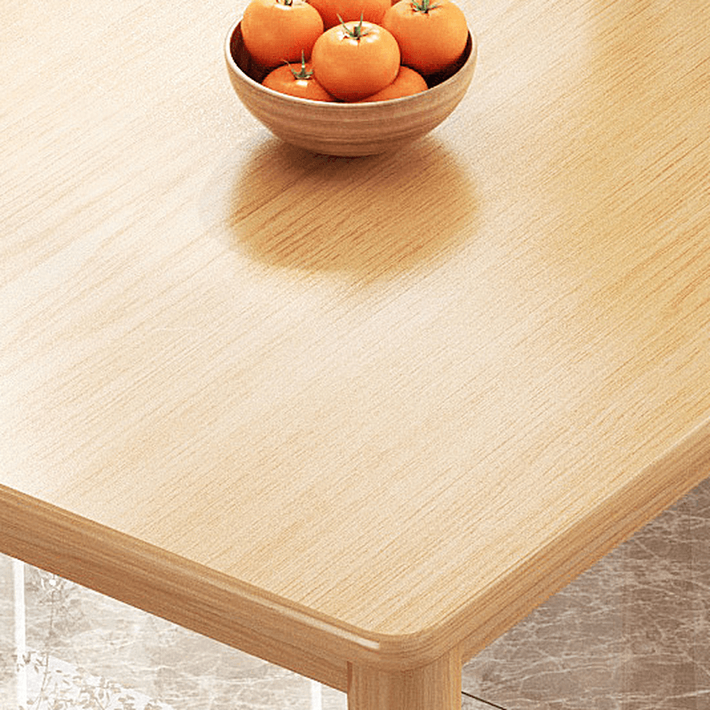 Rectangular Dining Table Set with Recycled Wood Fixed Table, Padded Chair Back, and Separable Design - image 10