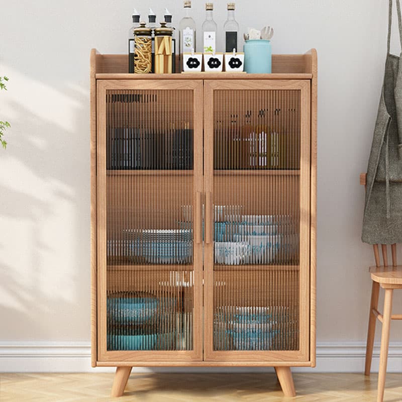 Scandinavian Style Narrow Wood Cabinet 40 cm Buffet & Sideboard Without Drawers Server - image 17