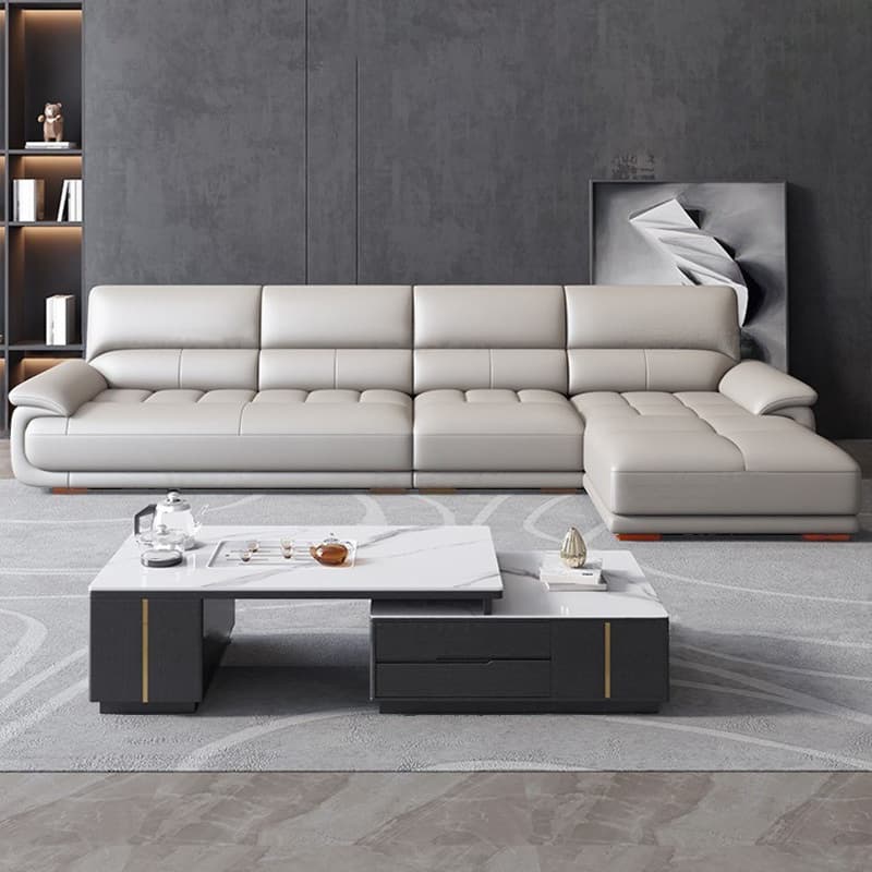 Straight/L-Shape Leather Sofa/Sofa Recliner with Horizontal/Right Hand Facing Orientation