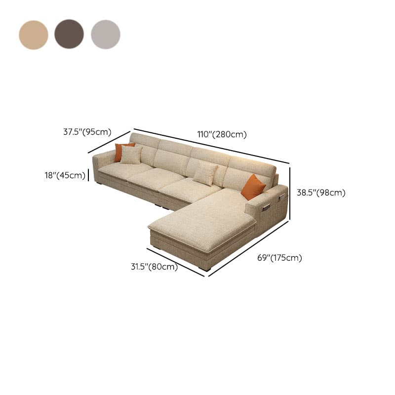 L-Shape/Straight Natural Wood Sofa Chaise/Sofa Couch with Concealed Support - image 17