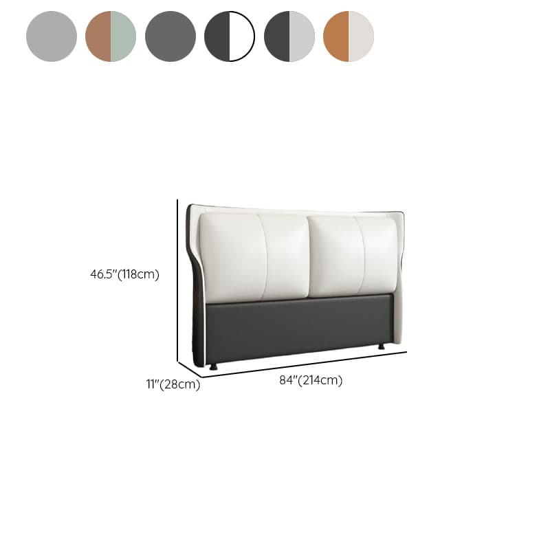 Standard（36-55“） Free-standing Standard Full(54"W x 75"L)/Twin(38"W x 75"L) Rectangular Wingback Headboard With Legs, Sponge Filing and Timber Frame Included - image 12