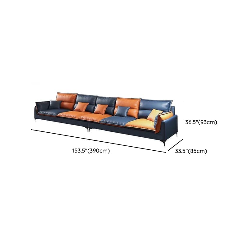 Casual Straight Stain Resistant Sofa in Dark Grey with Horizontal Orientation, Sponge Seat Fill, and Square Arm - image 21