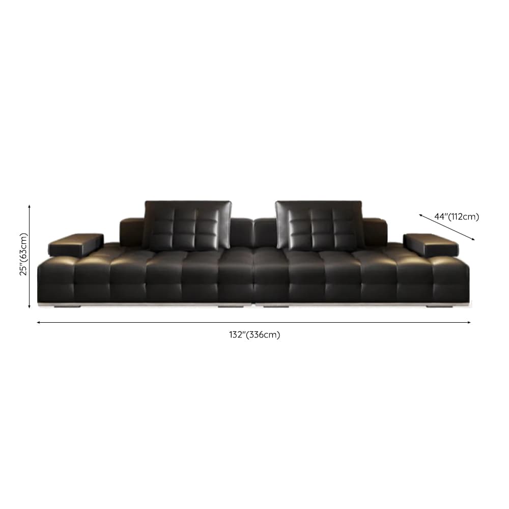 Versatile Black Sofa, Straight/L-Shape, 7-Seater, Horizontal/Right Hand Facing Orientation - image 12