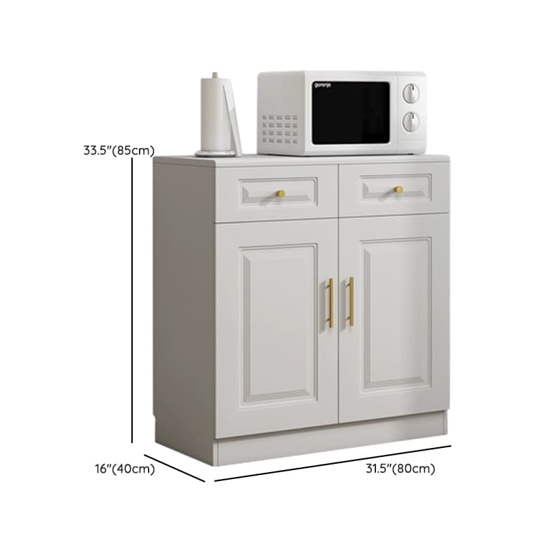 White Modern Wood Sideboard with Drawer and Cabinet with Adjustable Shelves - image 13
