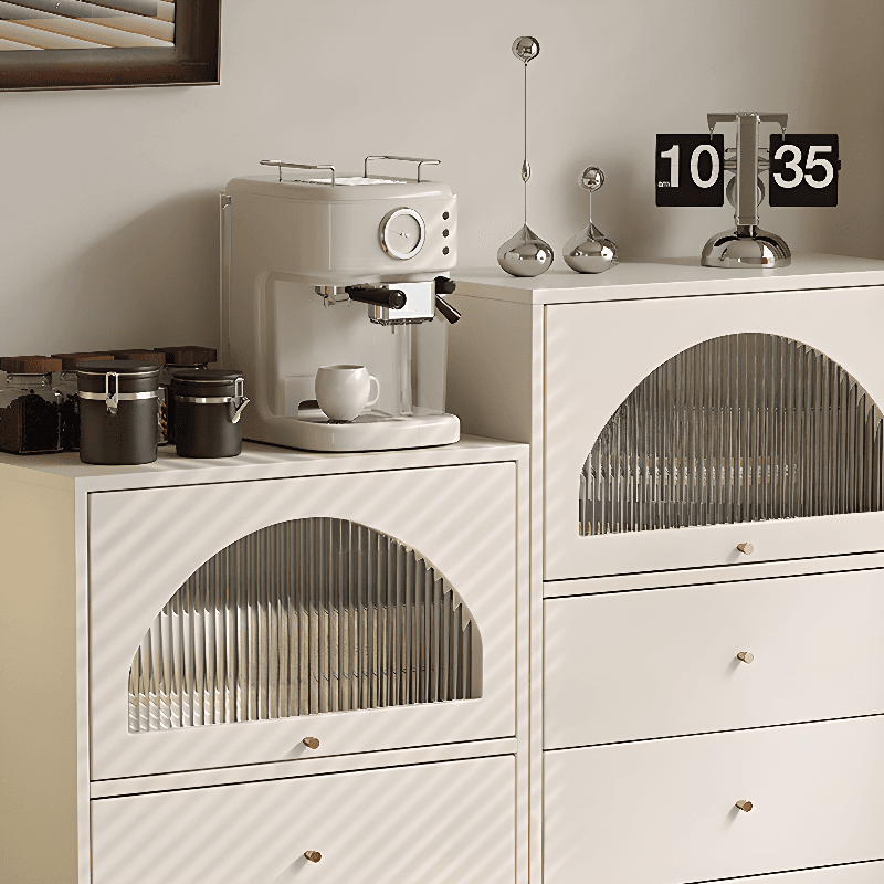 Chalk Casual Composite Wood Combo Dresser with Shelves, 6/3/5 Drawers, Hutch, Vertical - image 4