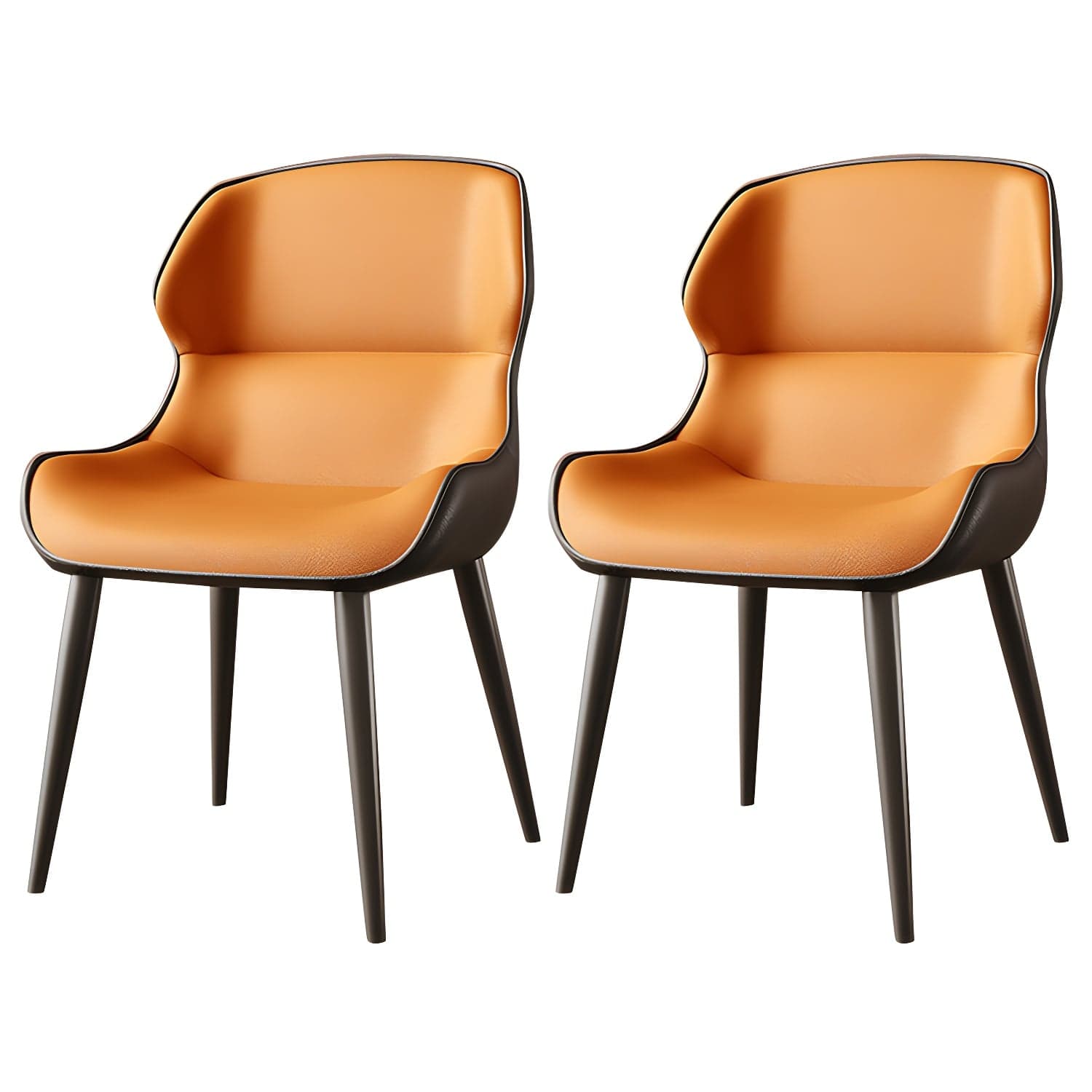 Brasserie Contemporary Faux Leather Dining Chair Parsons Chair in Matte Finish - image 14