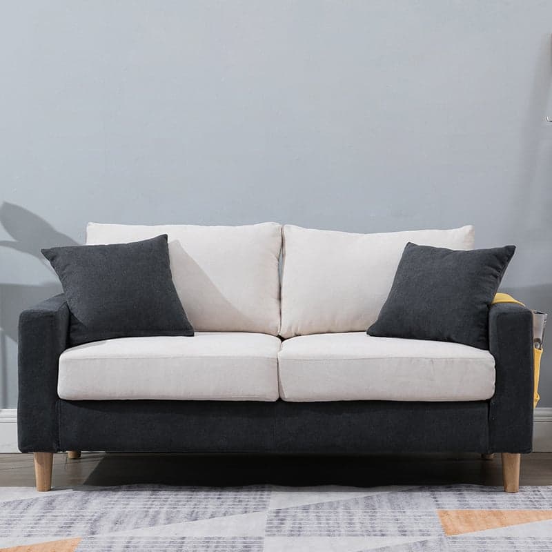 Contemporary Beige/Khaki/Gray Solid Color Standard Sofa with Storage, Wide Pillow Back and Square Arm - image 10