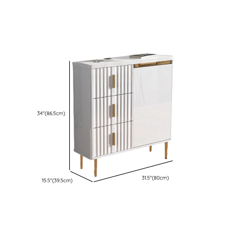 Luxurious Chalk Stone Standard Flooring Sideboard with 3 Doors & Variable Shelf - image 29