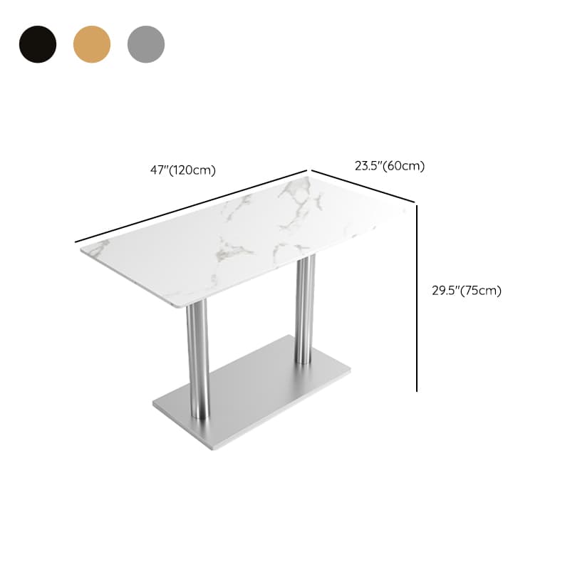 Casual Dining Table with Sintered Stone Top, Fixed Table, Scratch-shielded, for 2/4 People - image 29