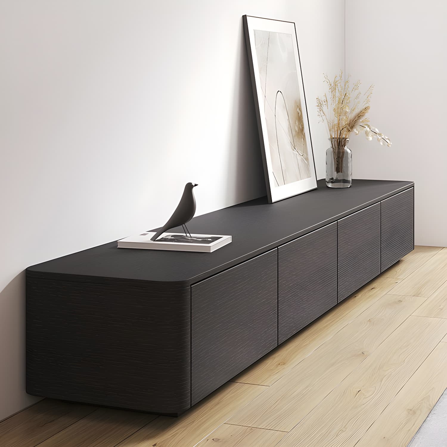 3 / 4 Drawers Modern TV Console 16" D Closed Storage Wooden TV Stand - image 6