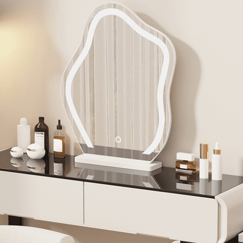 Large/Standard Vanity Set with Vitreous Table Top, White Seating, 8/5 Drawers, Mirror Lights, and Scalable Lighting - image 4