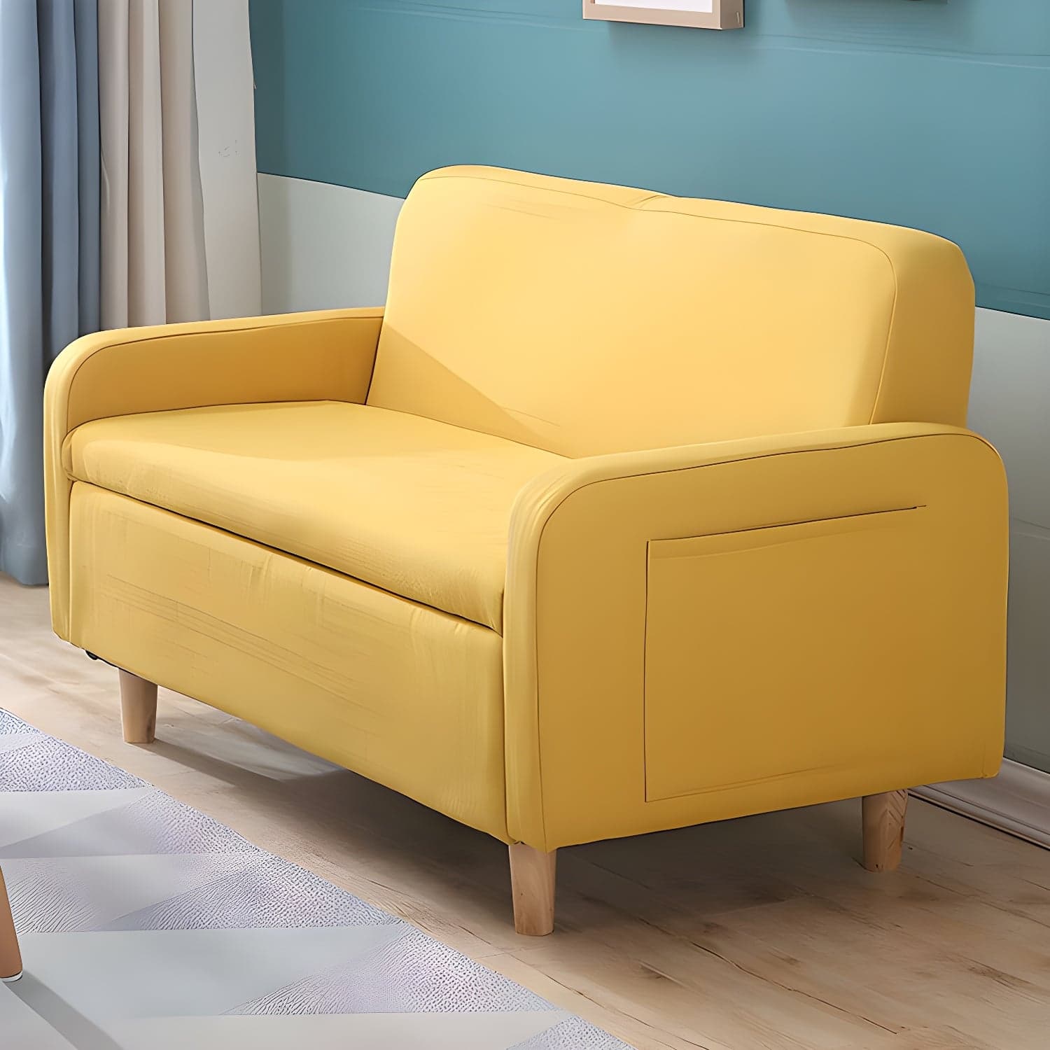 Contemporary Azure/Brown/Magenta Standard Sofa with Hidden Storage - image 12